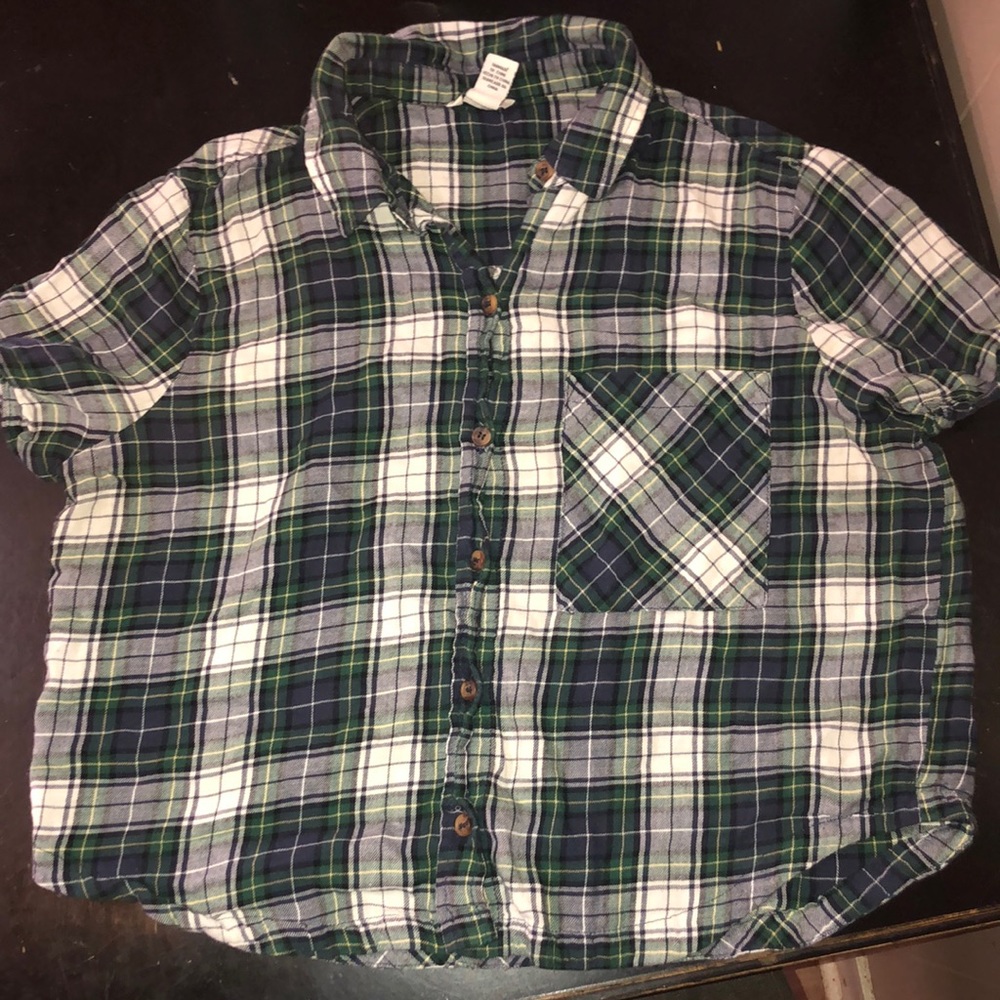 plaid top
